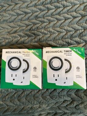 BN-LINK Indoor Timer 2-Pack in Green and White